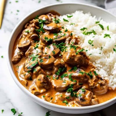 Beef Stroganoff for 1