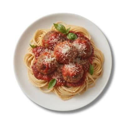 Italian Meatballs & Spaghetti For 1