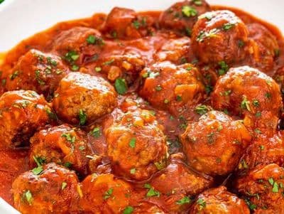Meatballs in a Marinara sauce